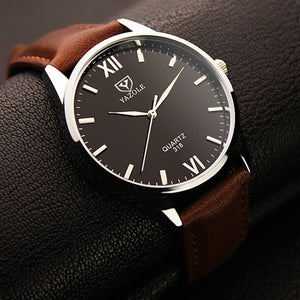 2018 Yazole Watch Simple Hook Needle Business Watch Roman Scale Male Soft Leather Watch Men's Quartz Watches Relogio Masculino