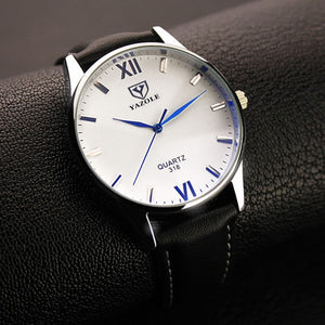 2018 Yazole Watch Simple Hook Needle Business Watch Roman Scale Male Soft Leather Watch Men's Quartz Watches Relogio Masculino