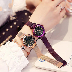 Luxury Women Watches Magnetic Starry Sky Female Clock Quartz WristwatcheFashion Ladies Wrist Watch reloj mujer relogio feminino