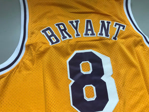 Kobe Bryant LA Lakers Hardwood Classics #8 Men's Swingman Jersey Gold S-XXL